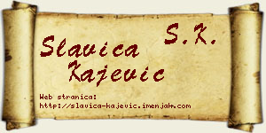 Slavica Kajević vizit kartica